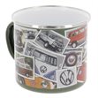 Miniaturebillede af Emaljekrus, VW T1 bus "STAMPS" 500ml