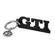 Miniaturebillede af VW GTI nøglering m. logo vedhæng, sort