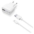 Miniaturebillede af Cellularline 220V lader 2i1 kit 