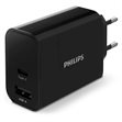 Miniaturebillede af Philips vægoplader USB-A+C 30W
