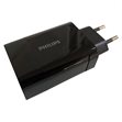 Miniaturebillede af Philips vægoplader USB-A+C 30W