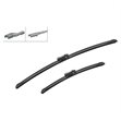 Miniaturebillede af BOSCH Aerotwin Flatblade A292S viskerblade til forrude 600mm og 380mm 2 stk