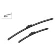 Miniaturebillede af Bosch AeroTwin Retro fit AR601S viskerblade til forrude 600mm og 400mm to stk