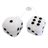 Terning 6x6 cm hvid